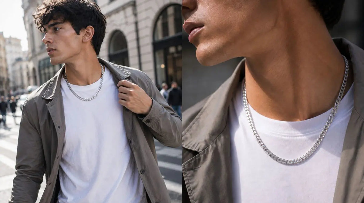 Aka Gioielli Ritorno in citta, Collana Uomo Argento