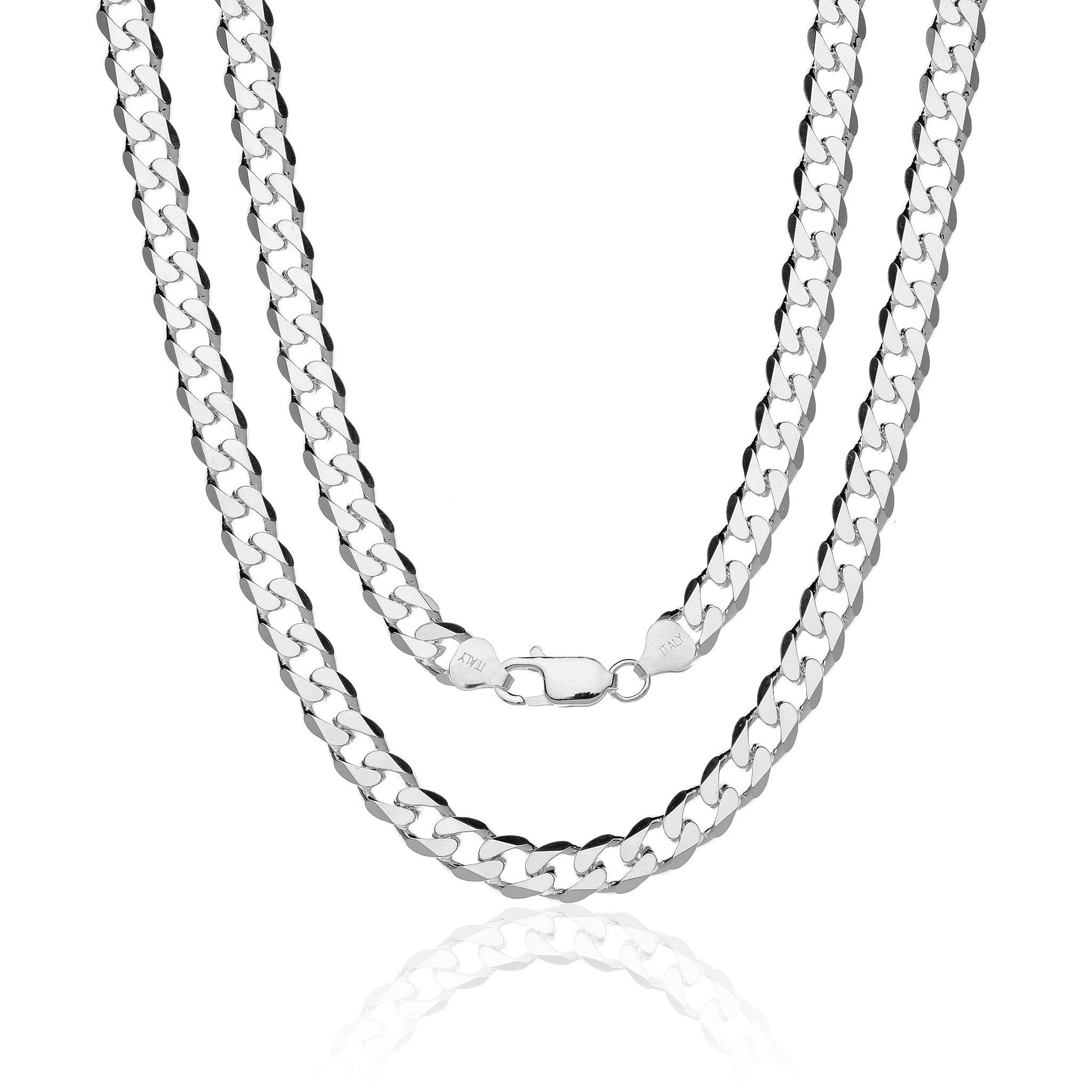 8mm Cuban Link Chain in 925 Silver