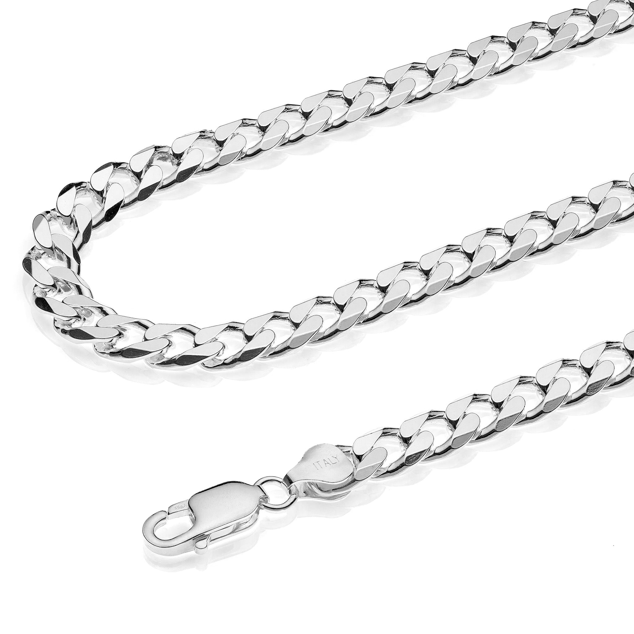 8mm Cuban Link Chain in 925 Silver