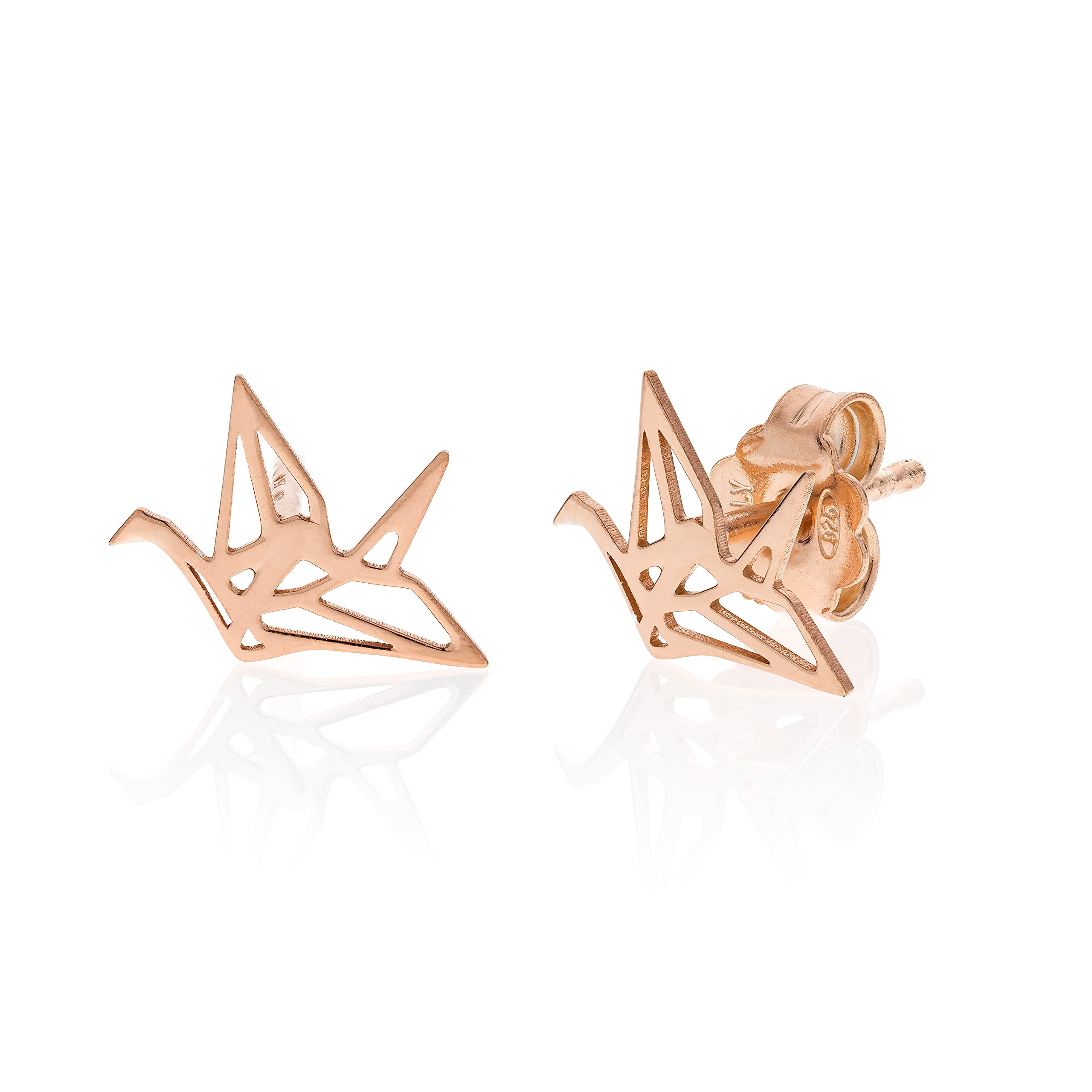 Collana origami in argento con gru, collana con gru in argento, collana Collana origami in argento con gru, collana con gru in argento, collana