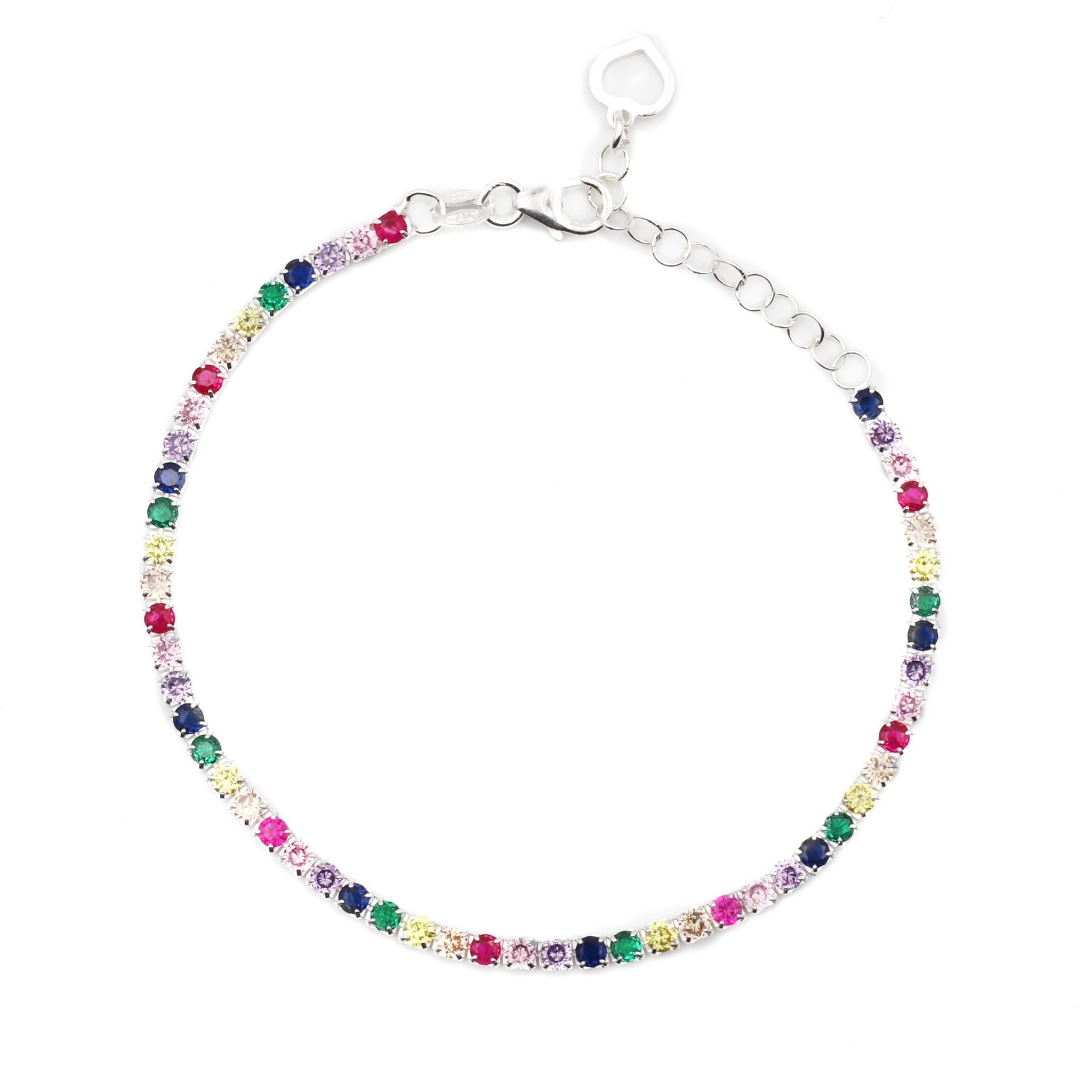 Black Zirconia Tennis Bracelet in Burnished 925 Silver