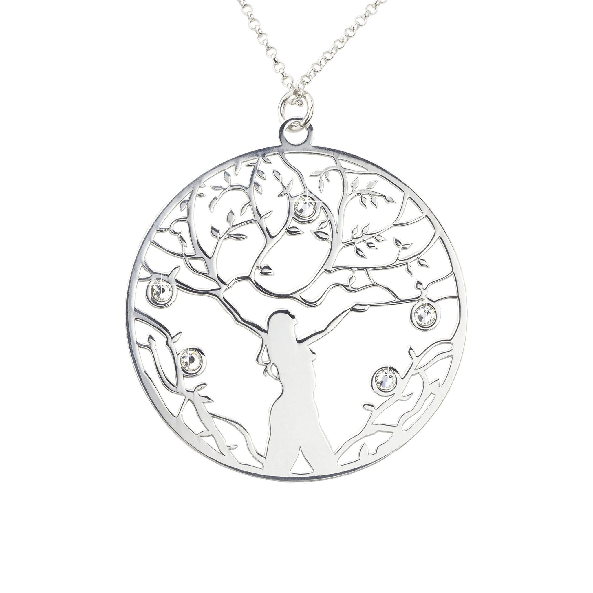 Collana Albero Della Vita In Argento 925 Con Zirconi – Gioiello Significativo Regalo Per Lei