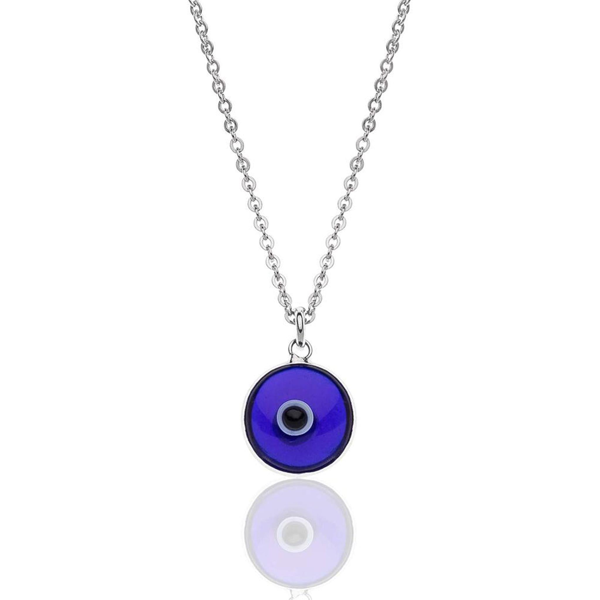 Anello Da Dito Con Ciondolo A Forma Di Occhio Blu Turco Placcato In Argento 925 - Gioiello Elegante Da Donna