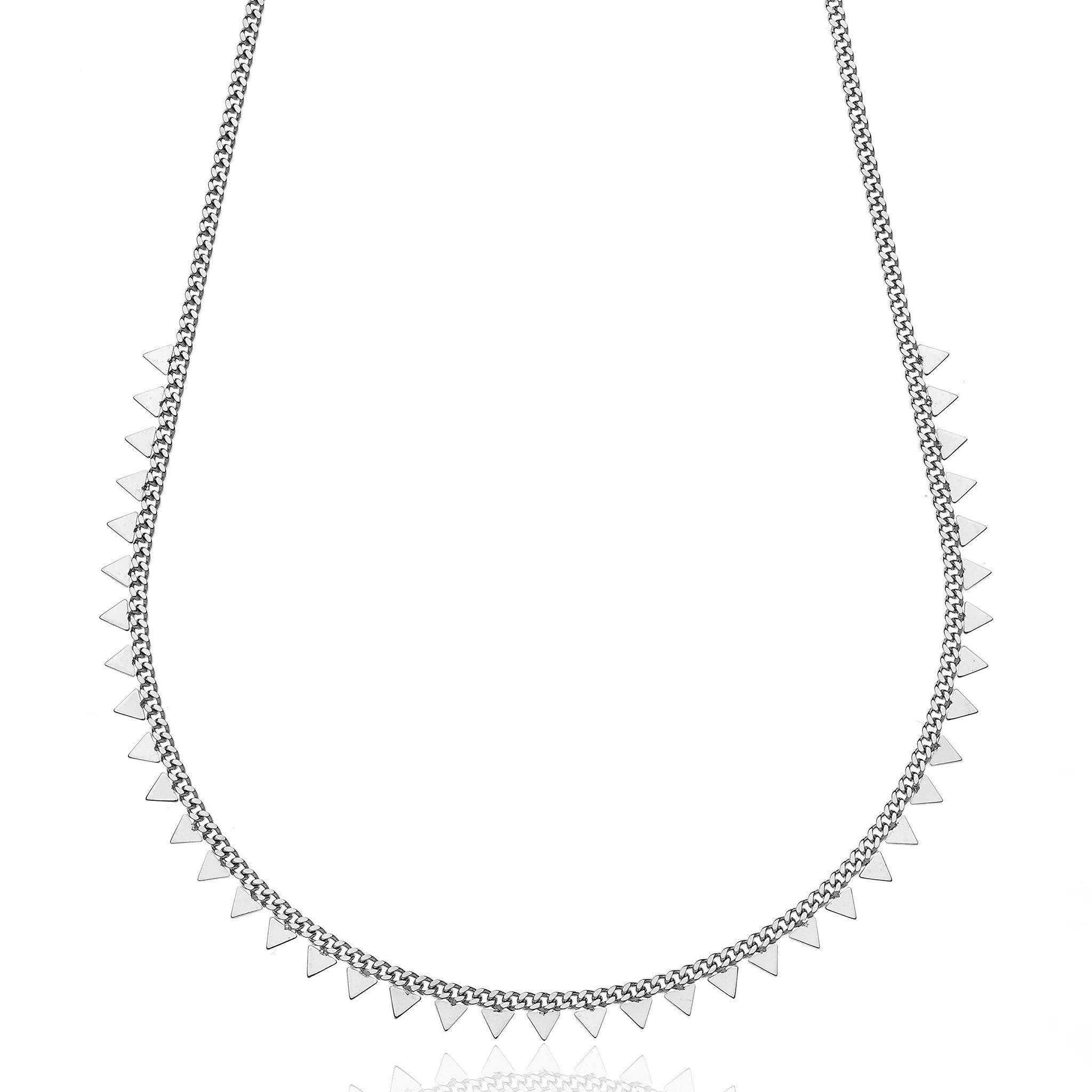 Collana con Triangoli in Argento 925 Rodiato - Aka Gioielli