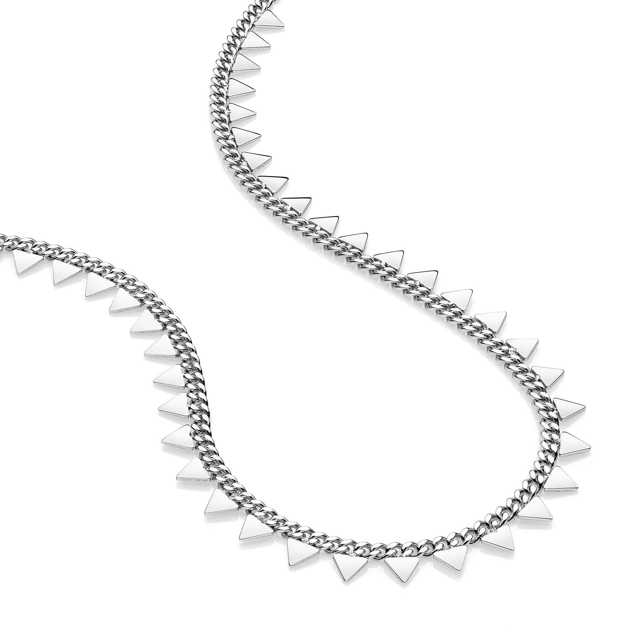Collana con Triangoli in Argento 925 Rodiato - Aka Gioielli