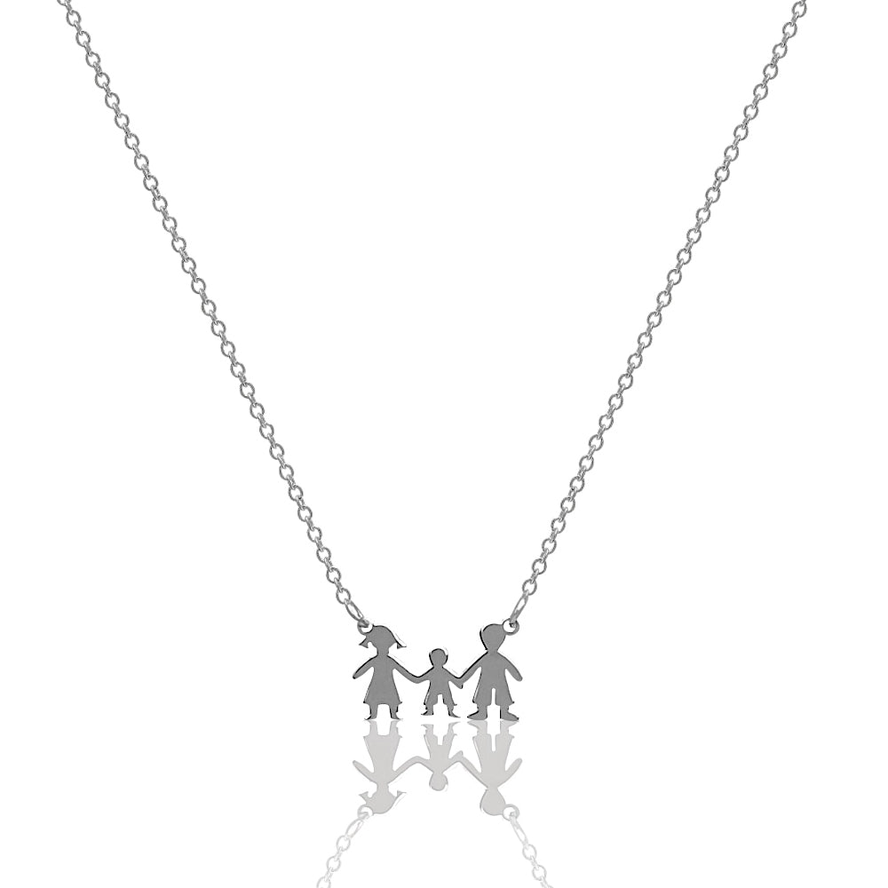Collana a tre fili in acciaio con cuoricini e brillantino - Gioielli Collana a tre fili in acciaio con cuoricini e brillantino - Gioielli