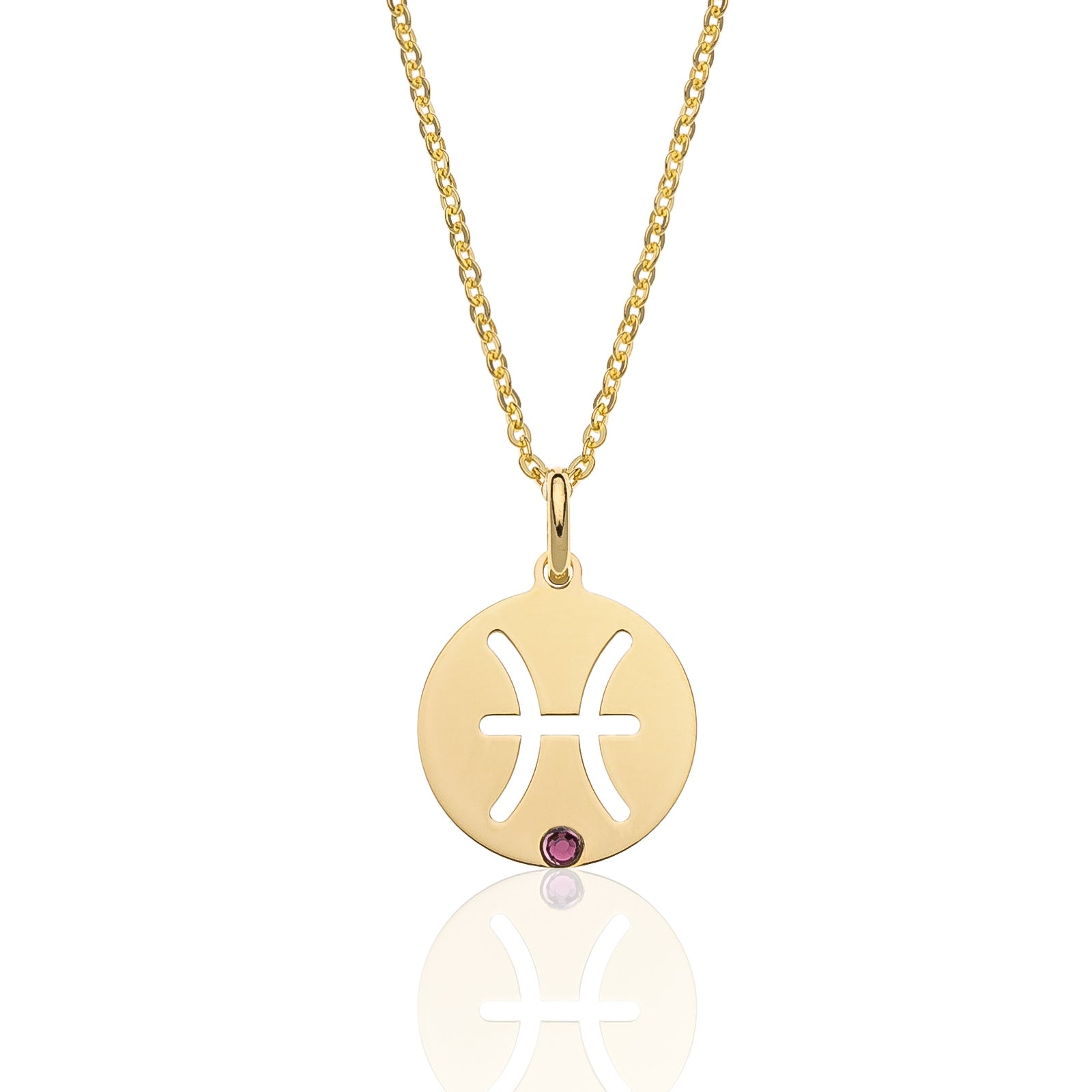 Collana Zodiaco Pesci in Argento 925 Placcato Oro 18K - Aka Gioielli