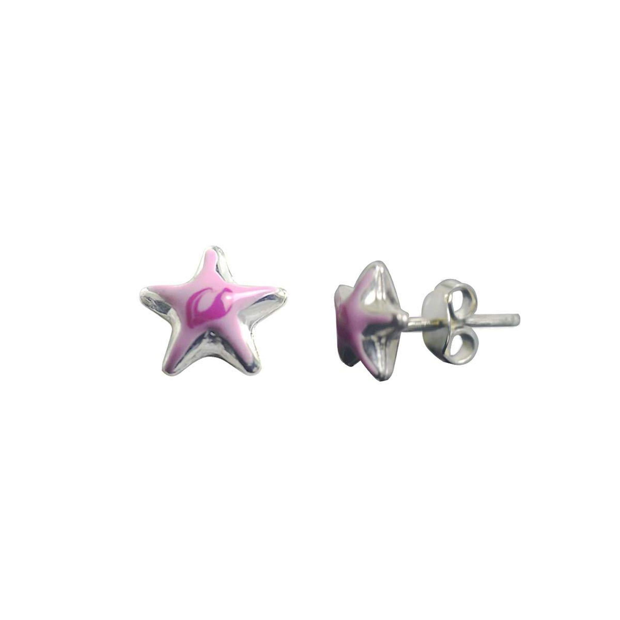 Orecchini A Stella Per Ragazza In Argento Sterling 925 Dorato - Gioiello Elegante In Scatola Regalo