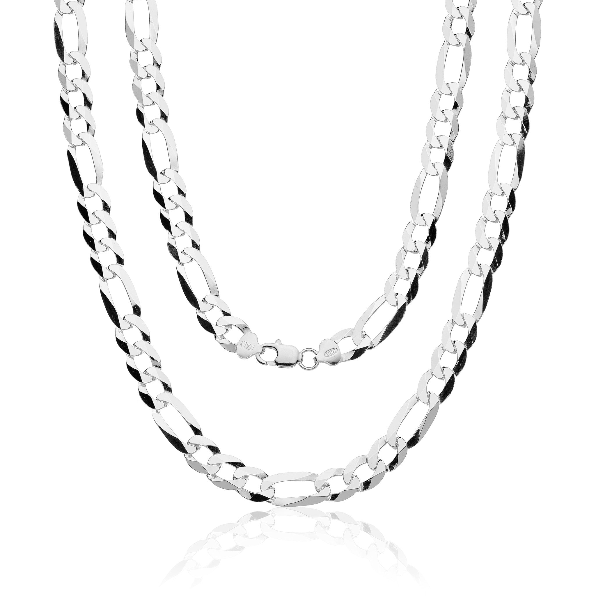 Catena Maglia Figaro 11 mm in Argento 925
