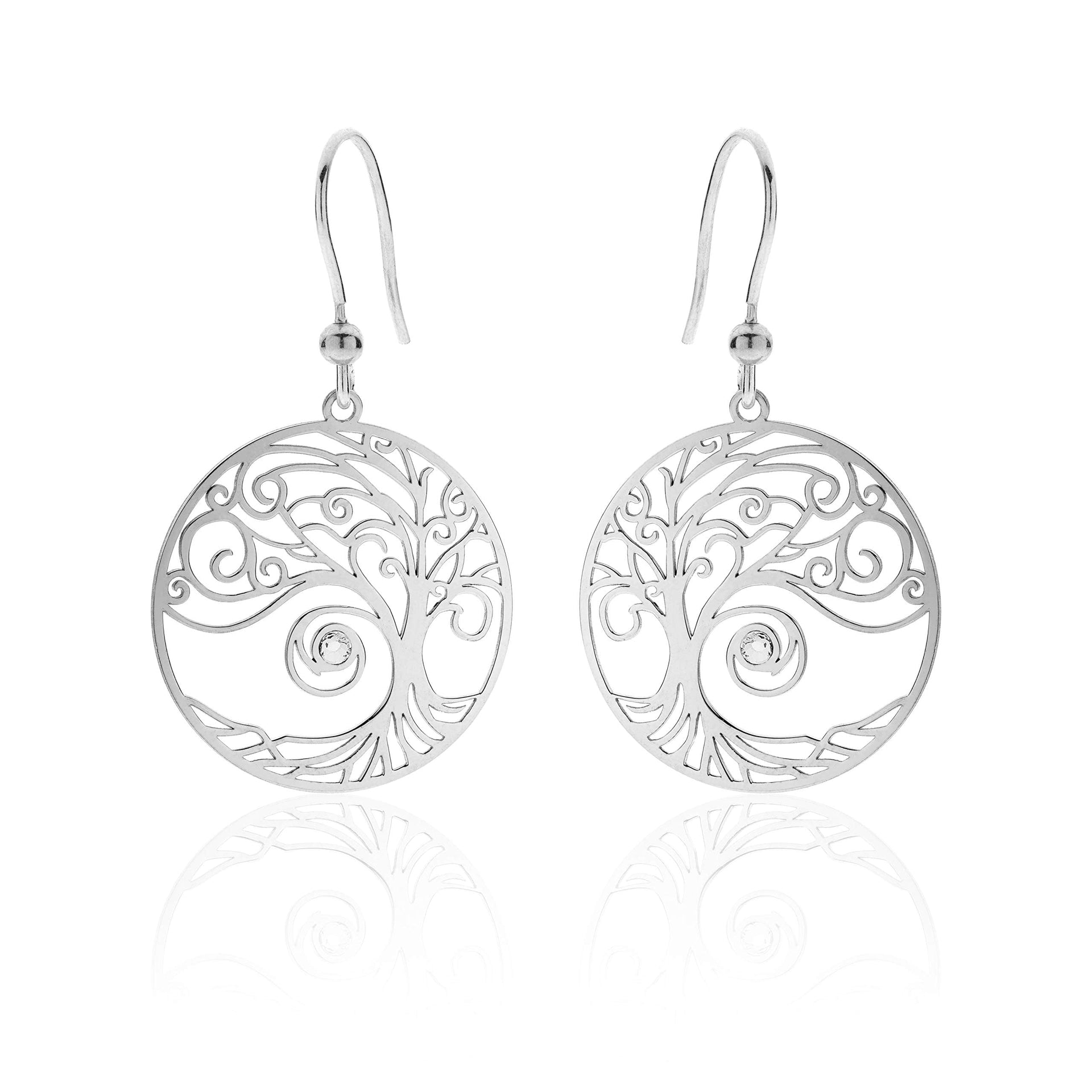 Orecchini albero della vita in argento 925 placcato oro con