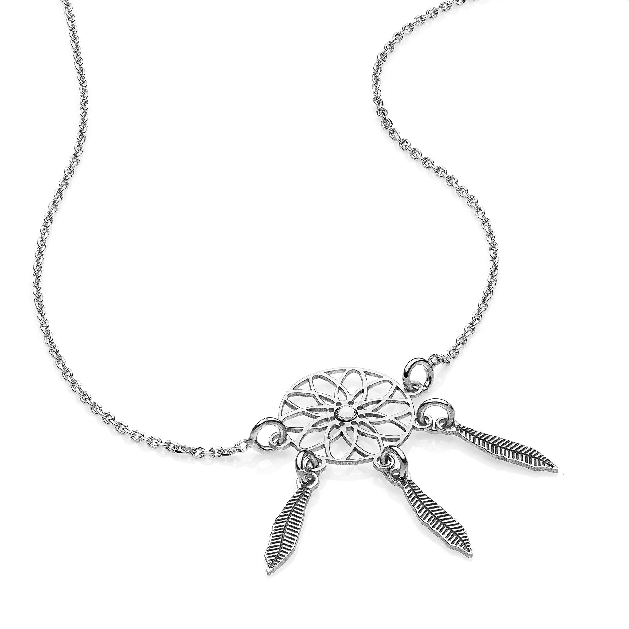 Dream Catcher Bracelet in Rhodium-Plated 925 Silver with Swarovski Crystal 