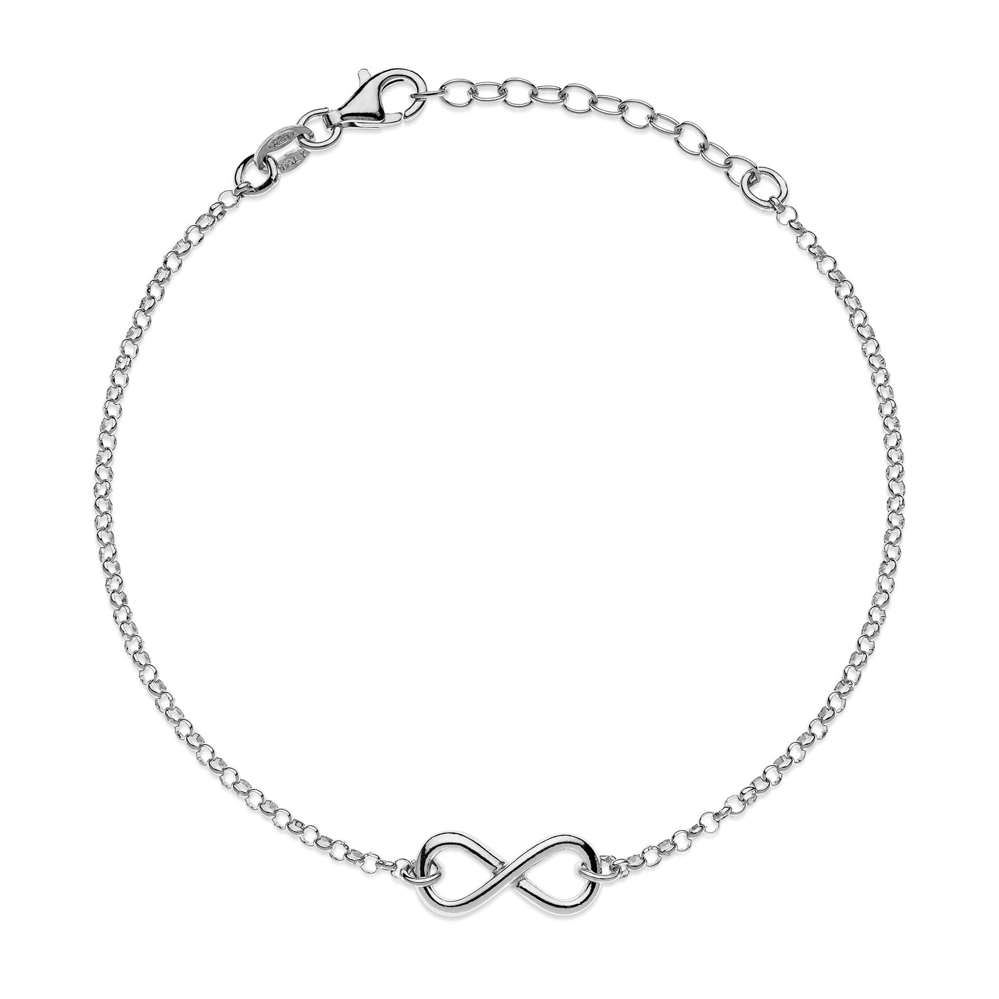 Bracelet with Infinity Symbol in Rhodium-Plated 925 Silver