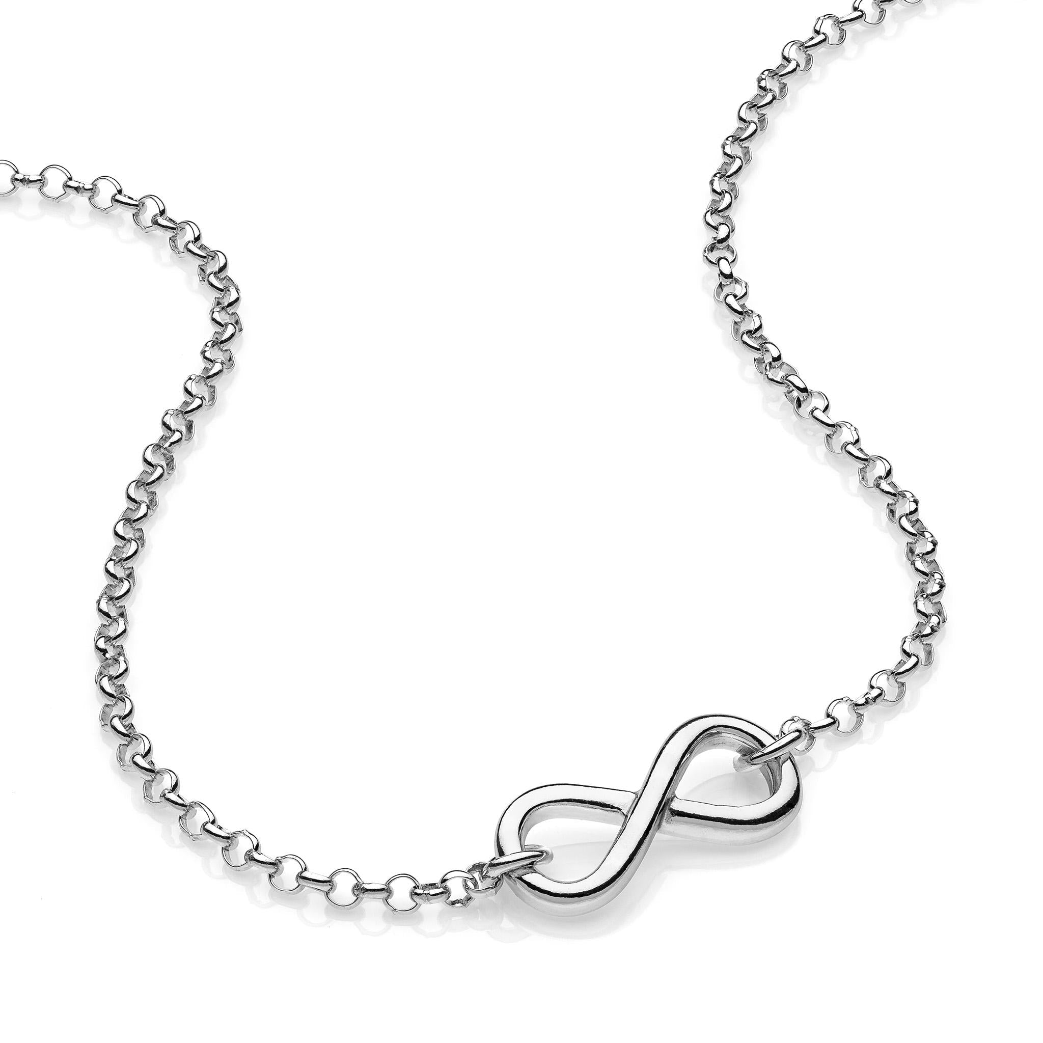 Bracelet with Infinity Symbol in Rhodium-Plated 925 Silver