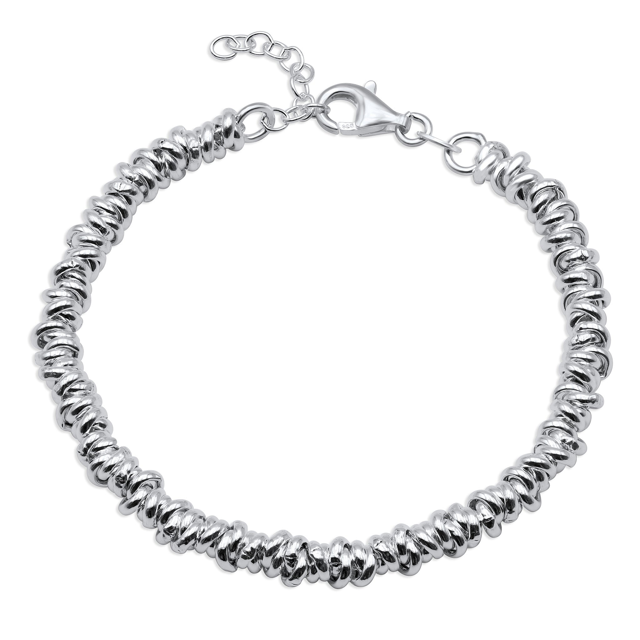 Bracciale Nodini Intrecciati in Argento 925