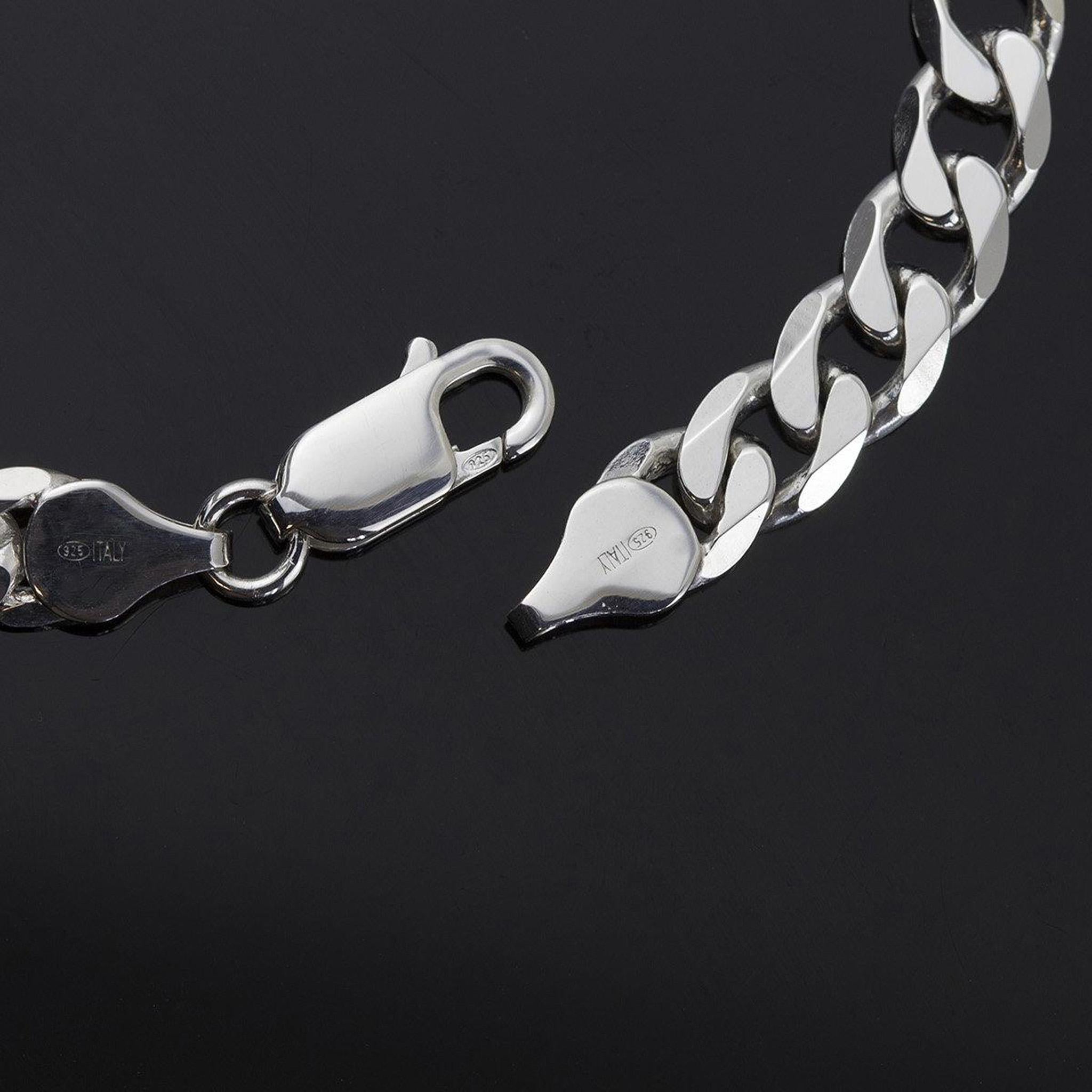 Bracciale Uomo con Targhetta e Bandiera Francia in Argento 925 Rodiato
