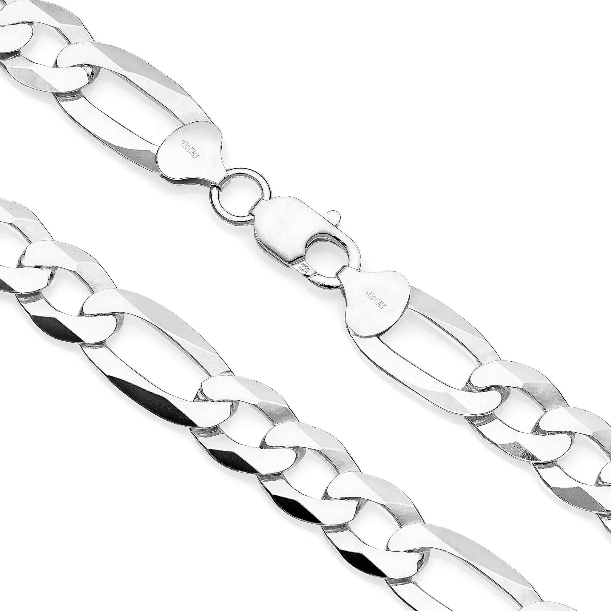 11mm Figaro Link Chain in 925 Silver