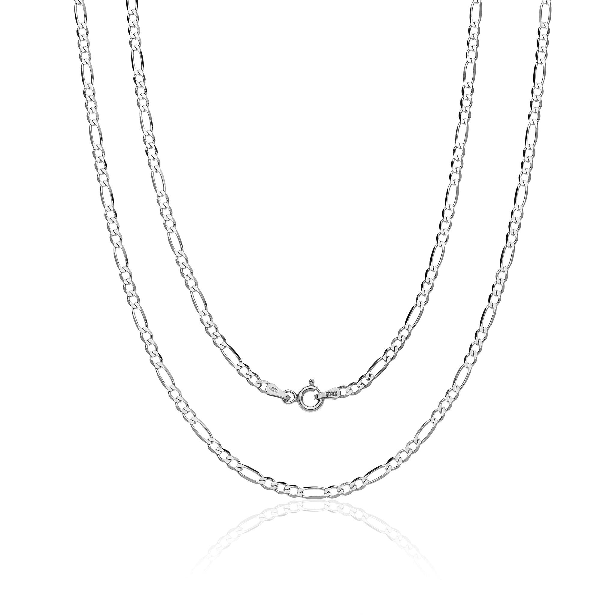 Collana/catena da uomo in argento 925 – maglia a grana di caffè, 60 cm Collana/catena da uomo in argento 925 – maglia a grana di caffè, 60 cm