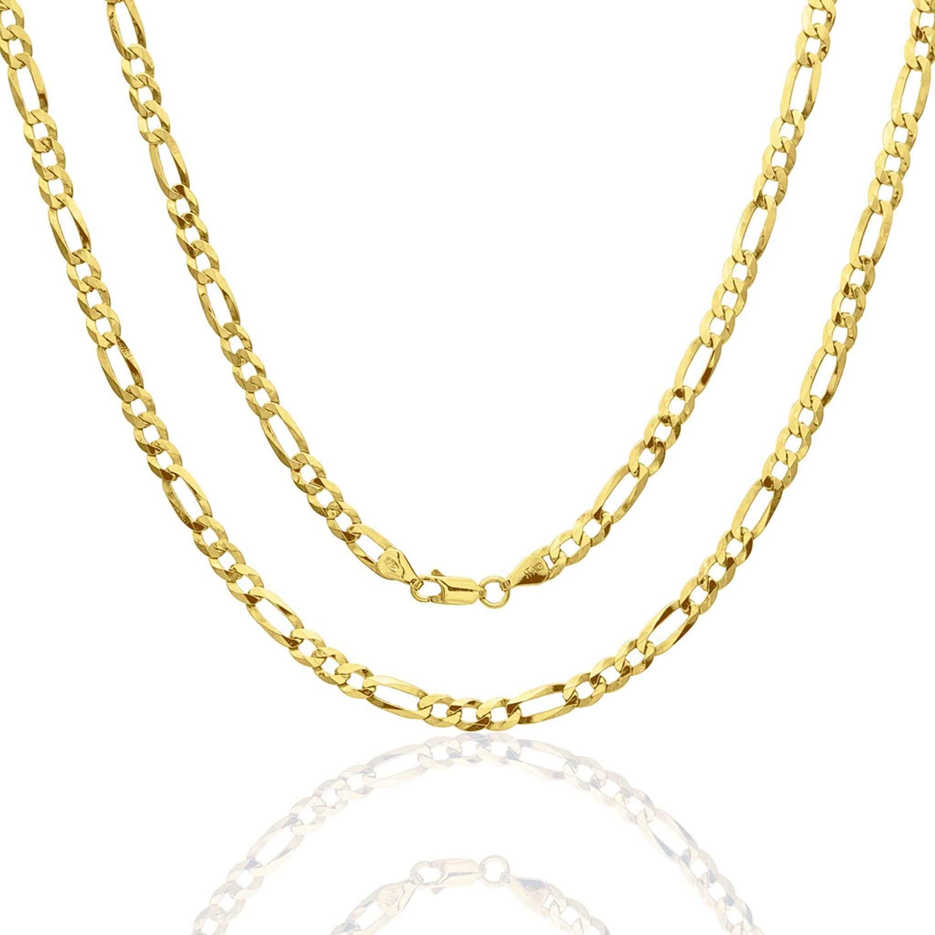 Collana A Catena Figaro In Acciaio Inossidabile 316L Largo 3,5 - Foto 2