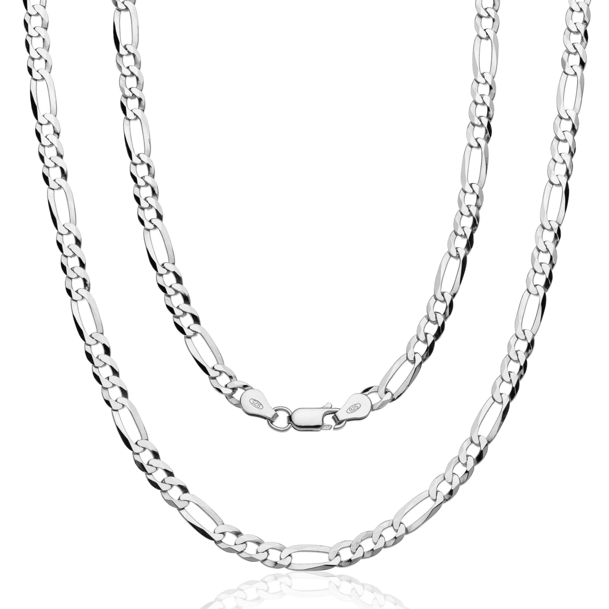 Catena Maglia Figaro 7 mm in Argento 925