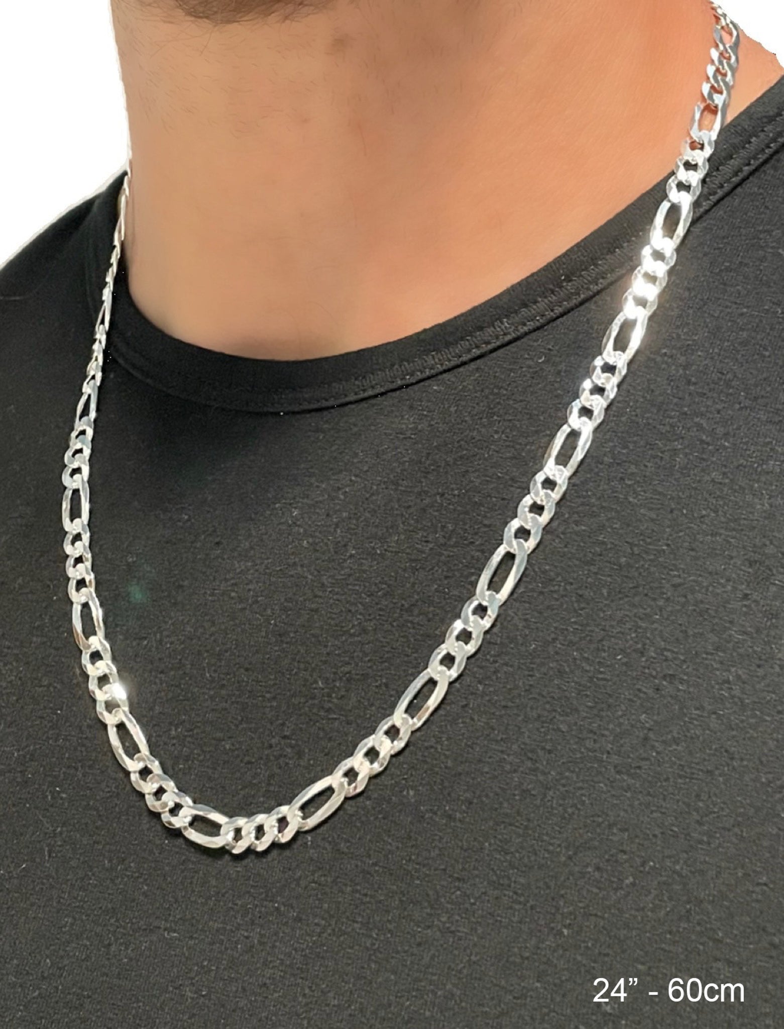 Catena Maglia Figaro 7 mm in Argento 925