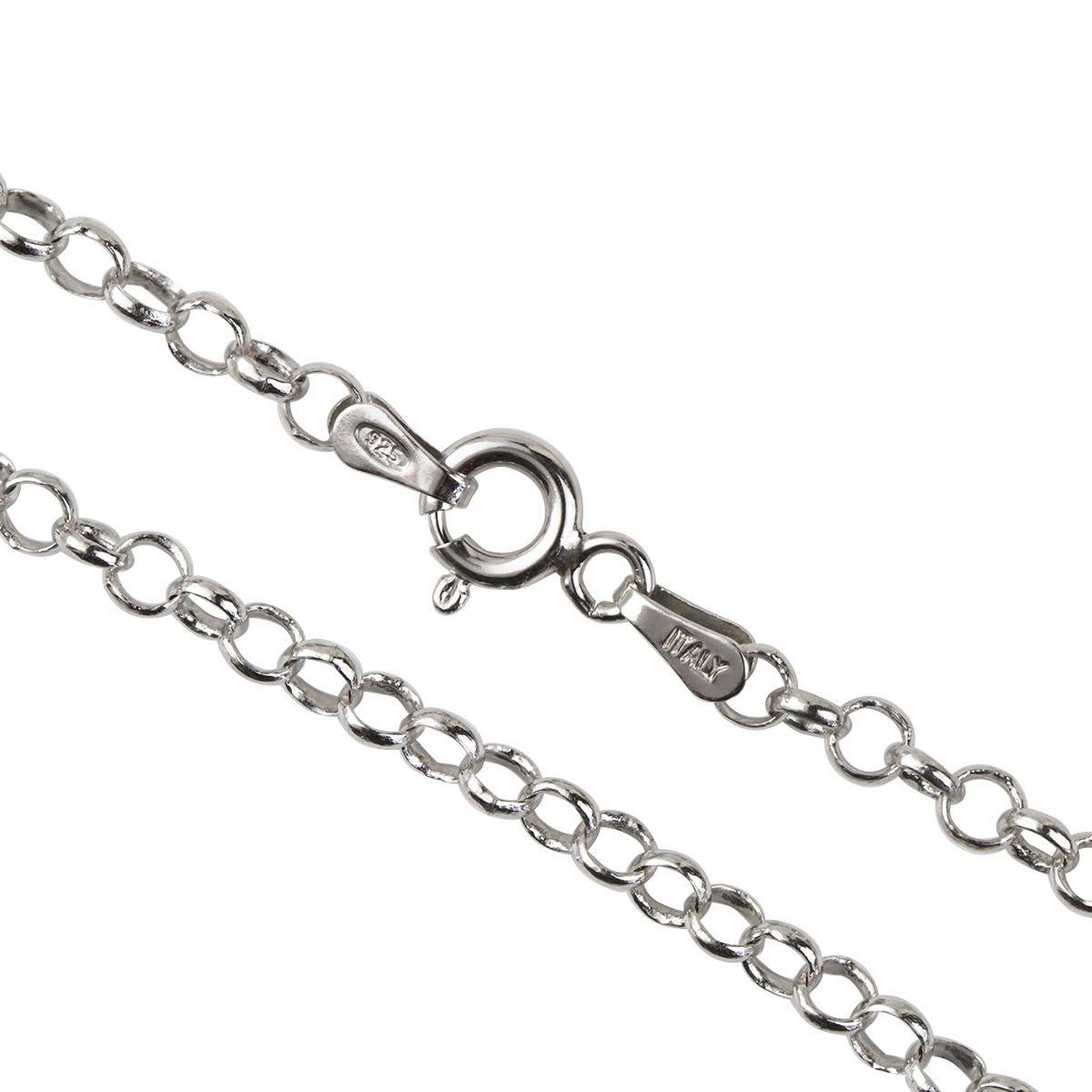 3mm Rolo Chain in Rhodium-Plated 925 Silver