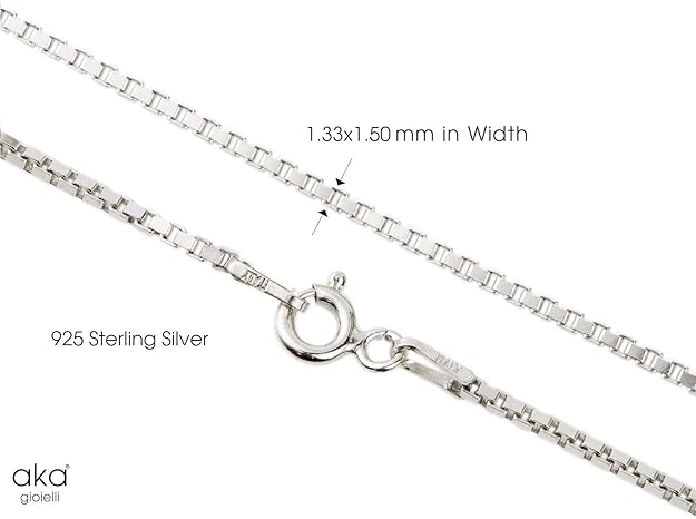 Catena Maglia Veneziana 1.4 mm in Argento 925 Rodiato