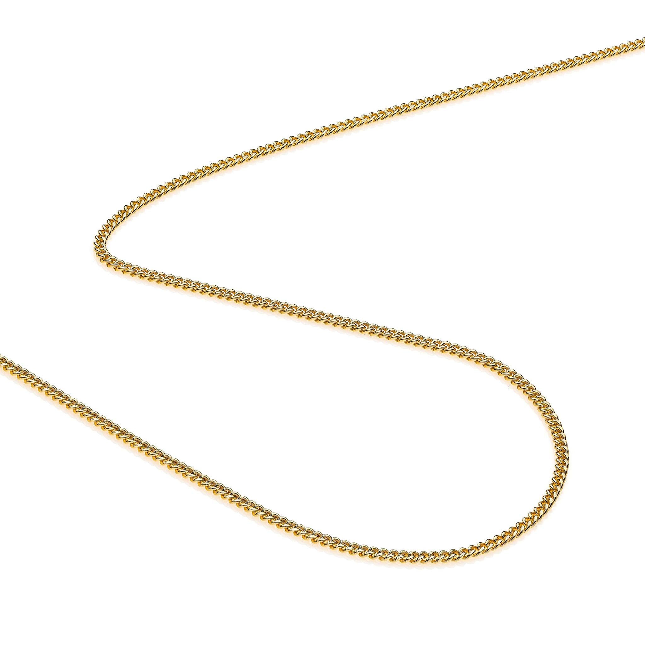 Catenina Maglia Groumette 1.3 mm in Argento 925 Placcato Oro 18K