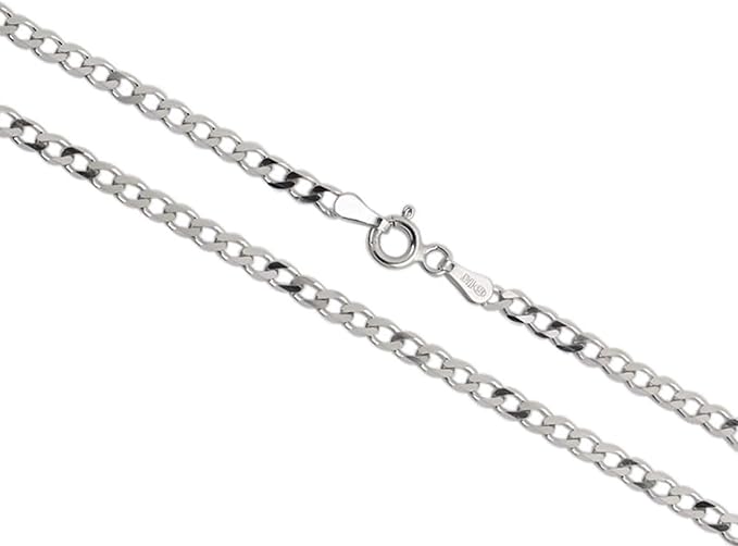 2.8 mm Groumette Chain in Rhodium-Plated 925 Silver
