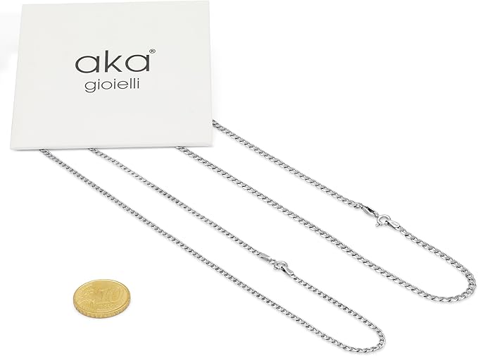 2.8 mm Groumette Chain in Rhodium-Plated 925 Silver