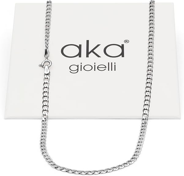 2.3 mm Groumette Chain in Rhodium-Plated 925 Silver