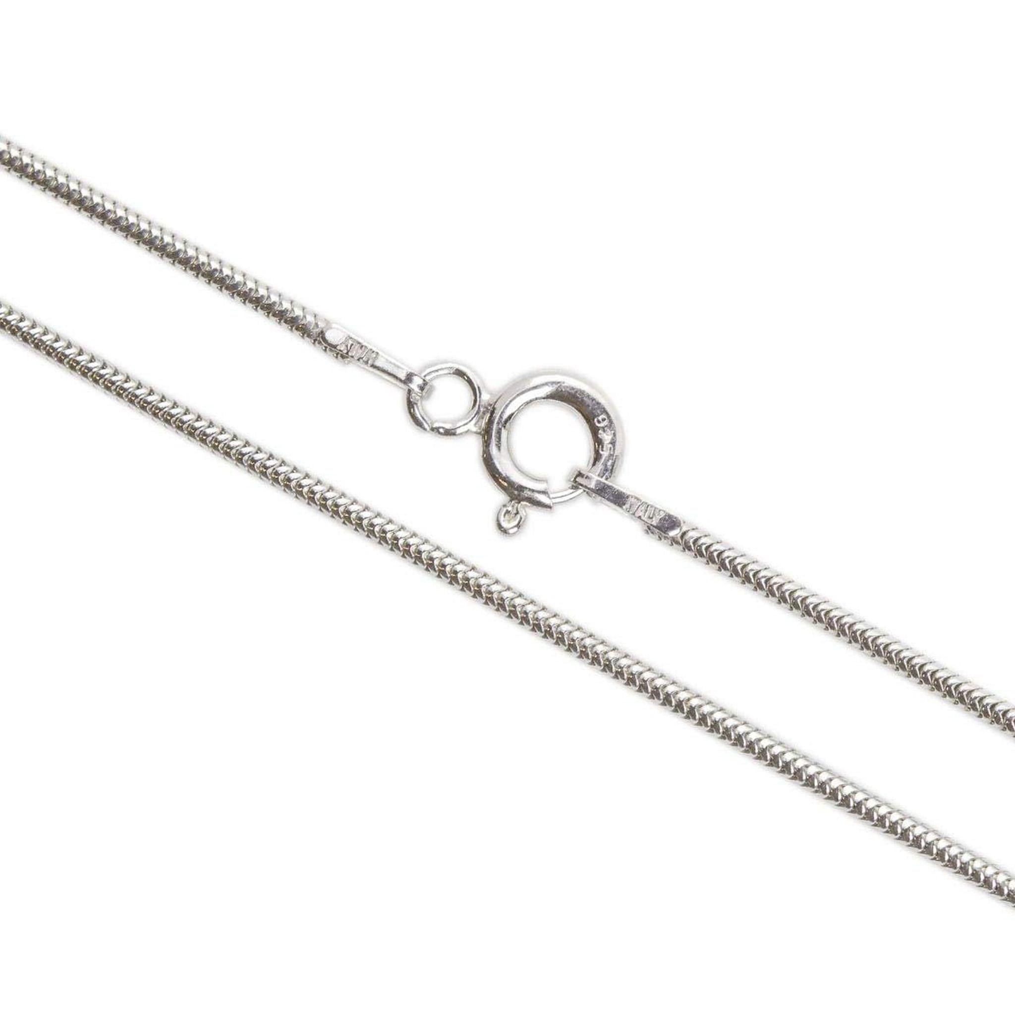 1.2mm Snake Chain in Rhodium-Plated 925 Silver