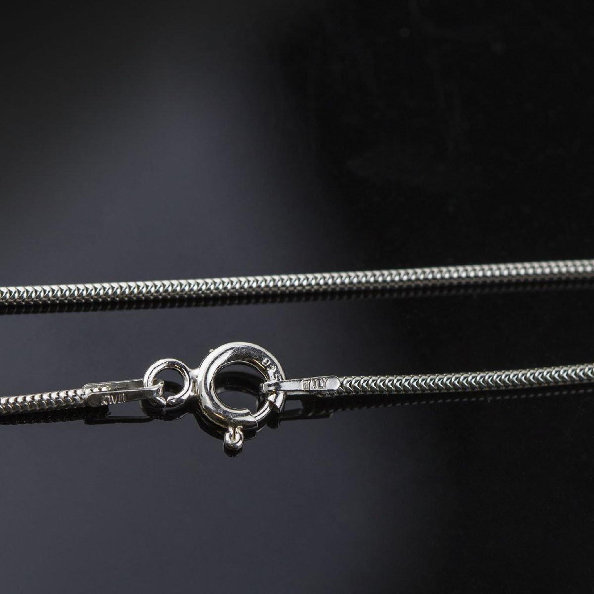 1.2mm Snake Chain in Rhodium-Plated 925 Silver