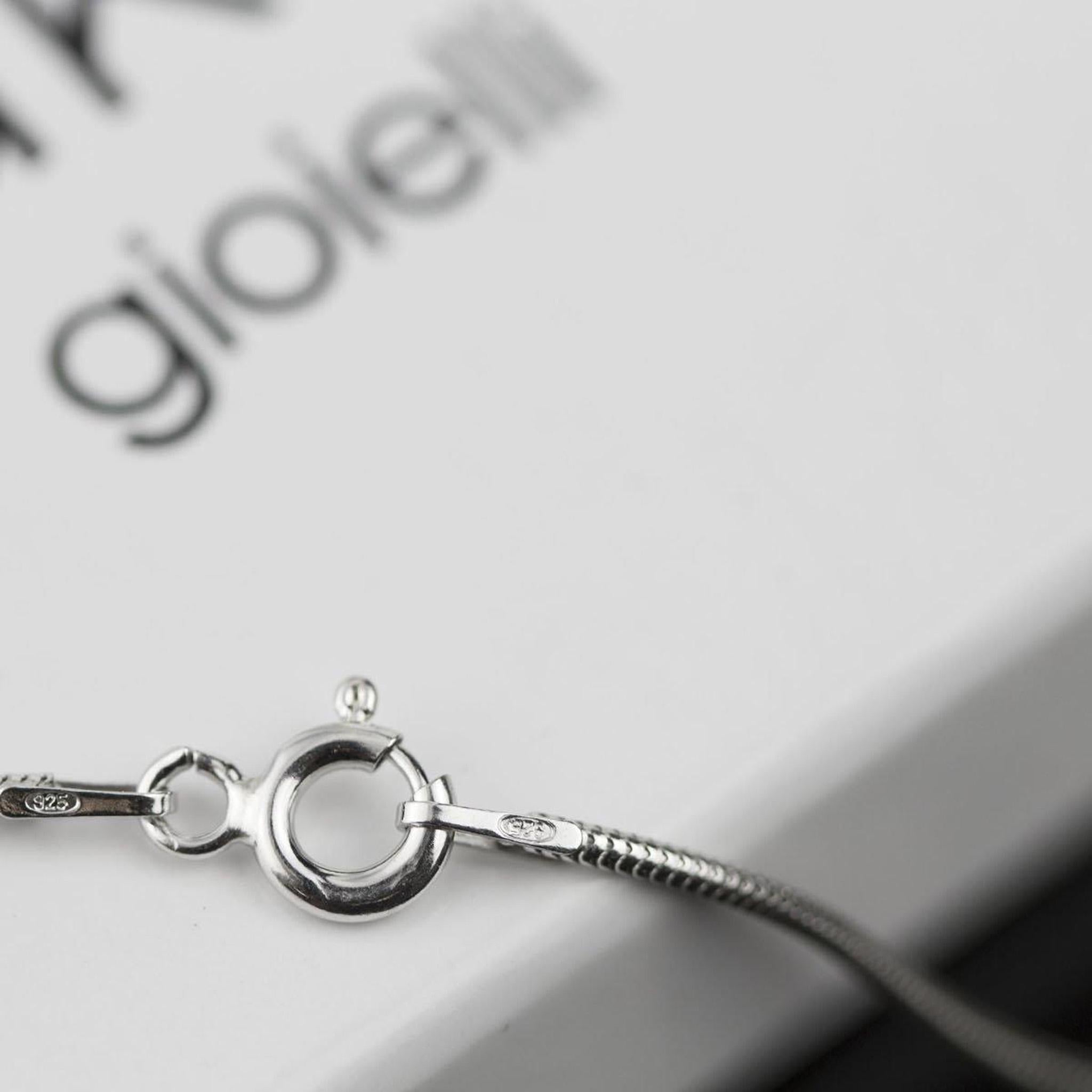1.2mm Snake Chain in Rhodium-Plated 925 Silver