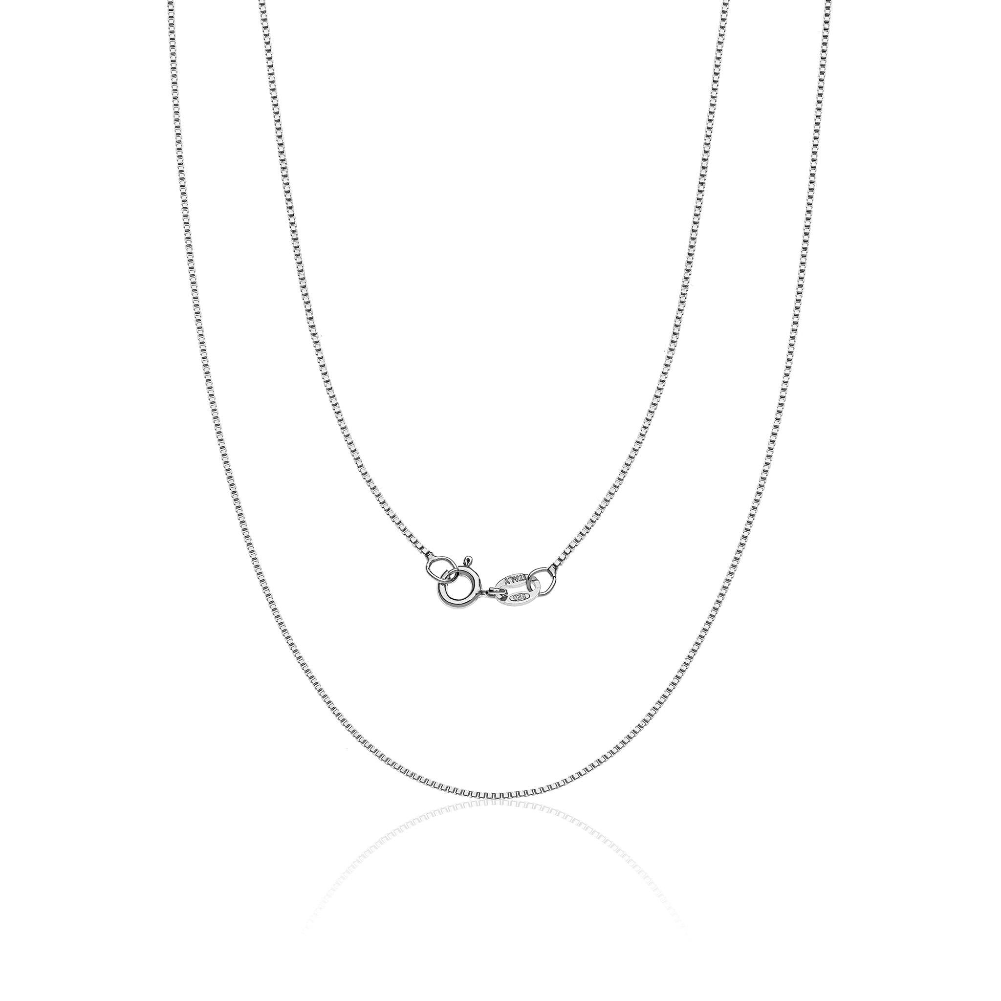 1mm Venetian Chain in Rhodium-Plated 925 Silver