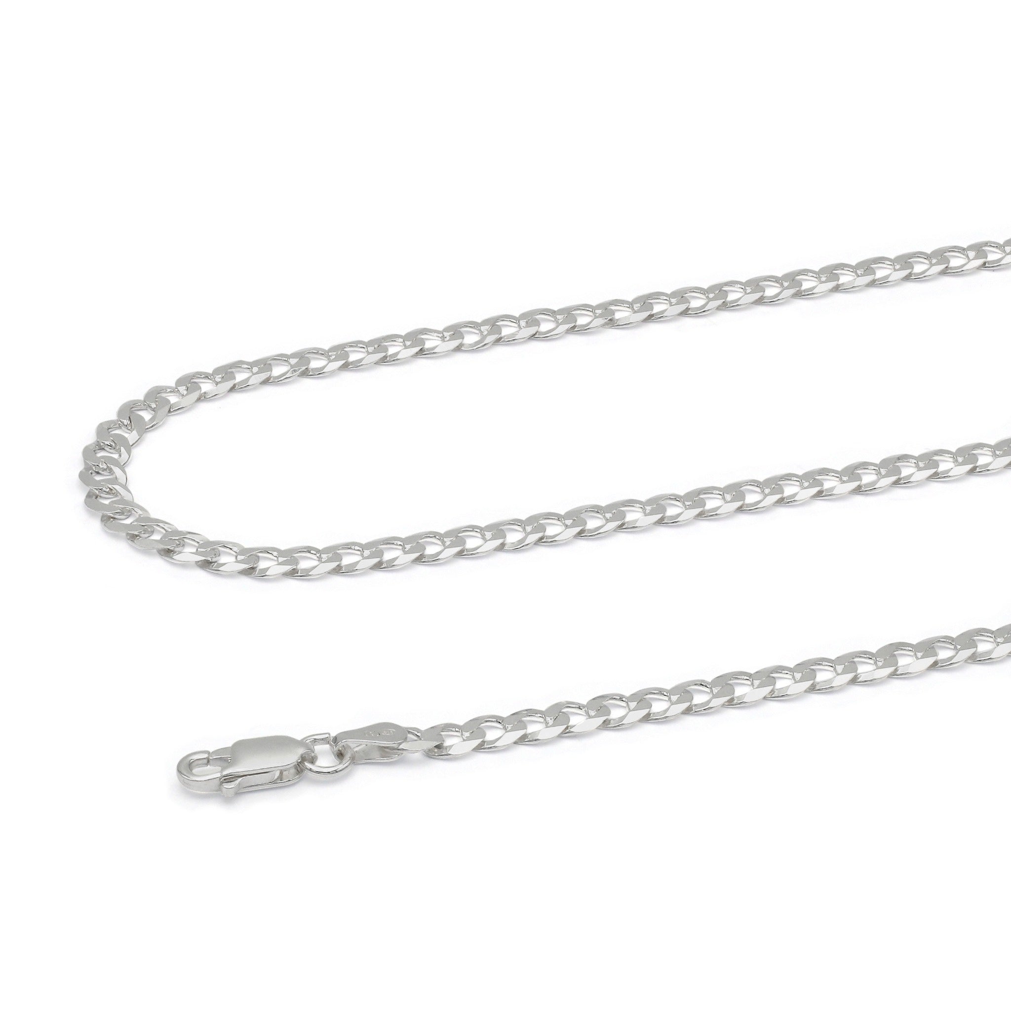 Collana Catena Maglia Cubana 5 mm Unisex in Argento 925