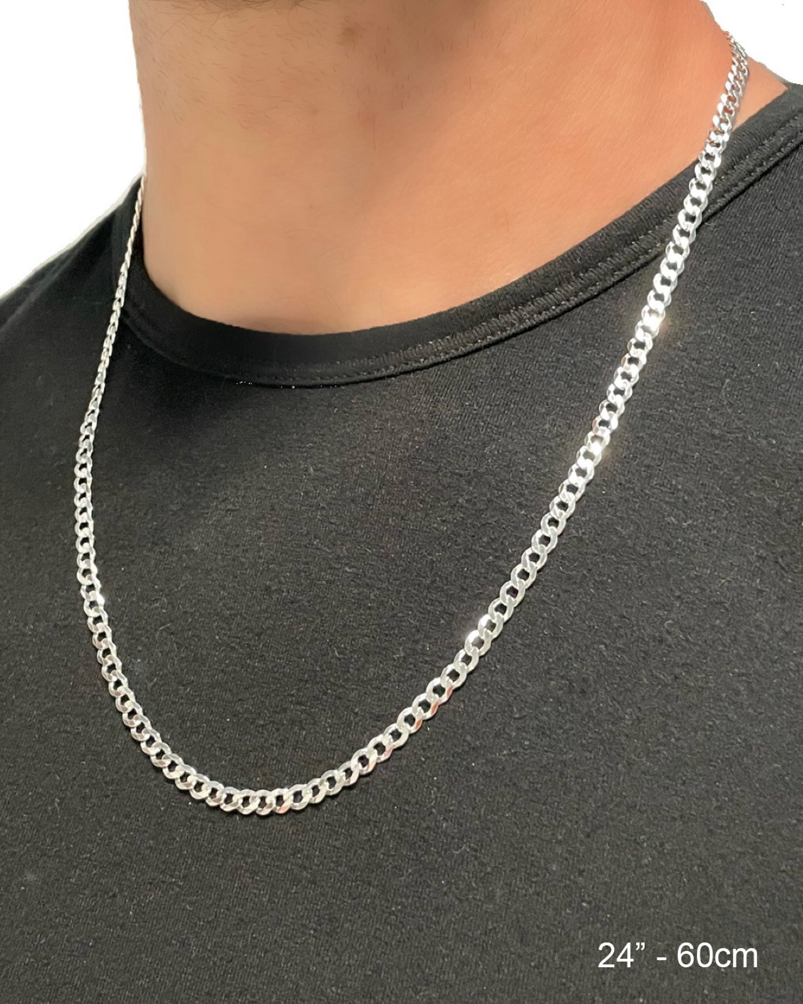 Collana Catena Maglia Cubana 5 mm Unisex in Argento 925