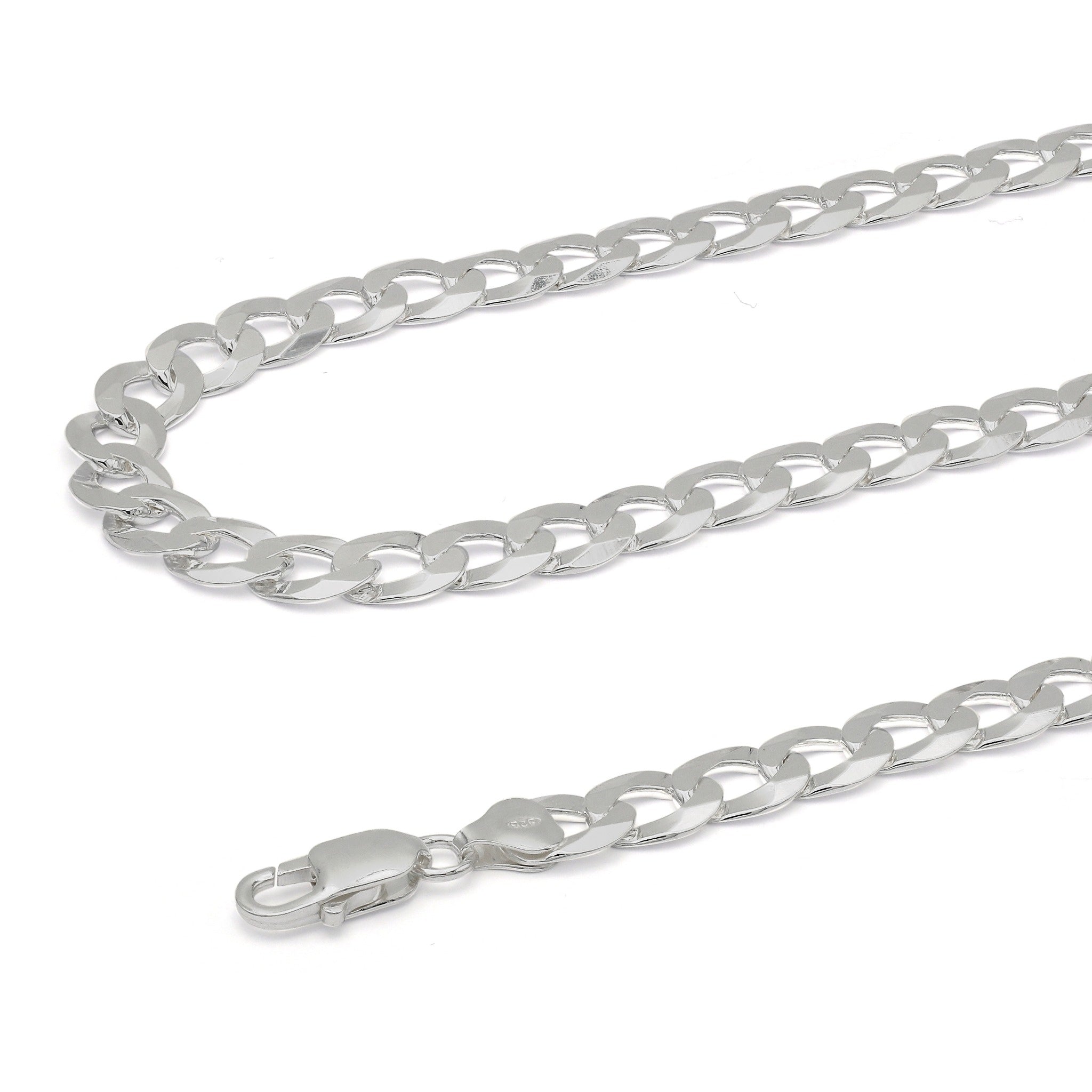 Collana Catena Maglia Cubana 9 mm in Argento 925