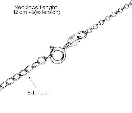 Necklace with Tree of Life "Growth" in Rhodium-Plated 925 Silver