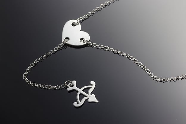 Collana con Ciondolo Cuore e Freccia in Argento 925 - Aka Gioielli