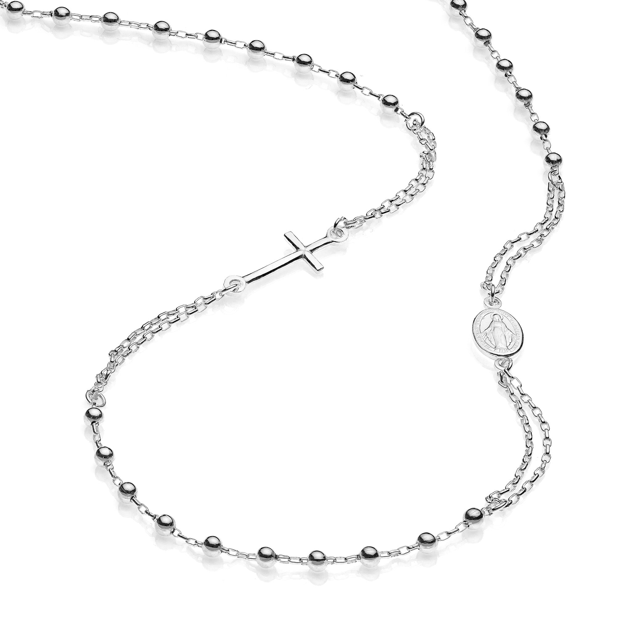 Collana Girocollo Rosario in Argento 925