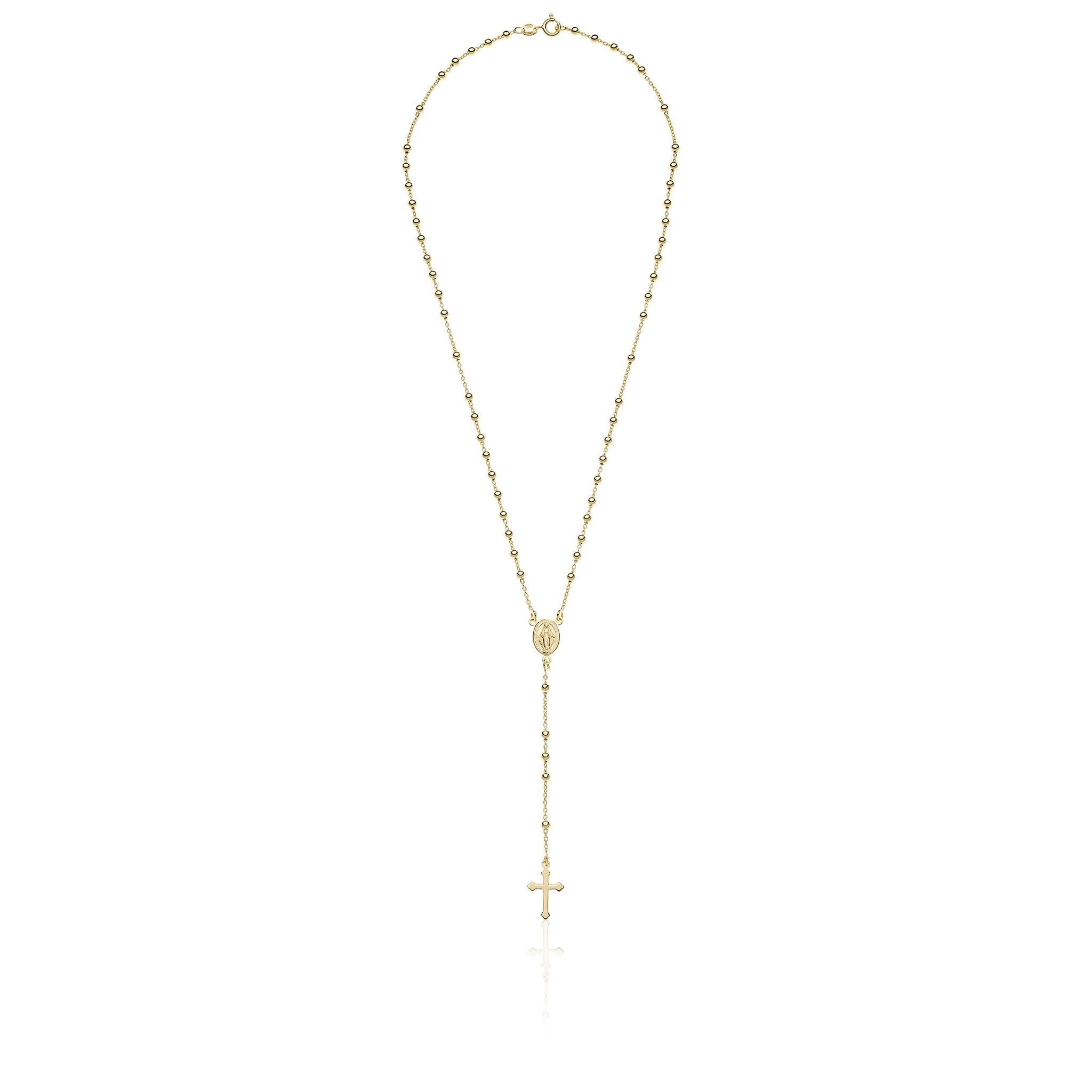 Collane Rosario Pendente Ammagliato In Oro 18 Carati Lunghezza: 50 Cm - Foto 3